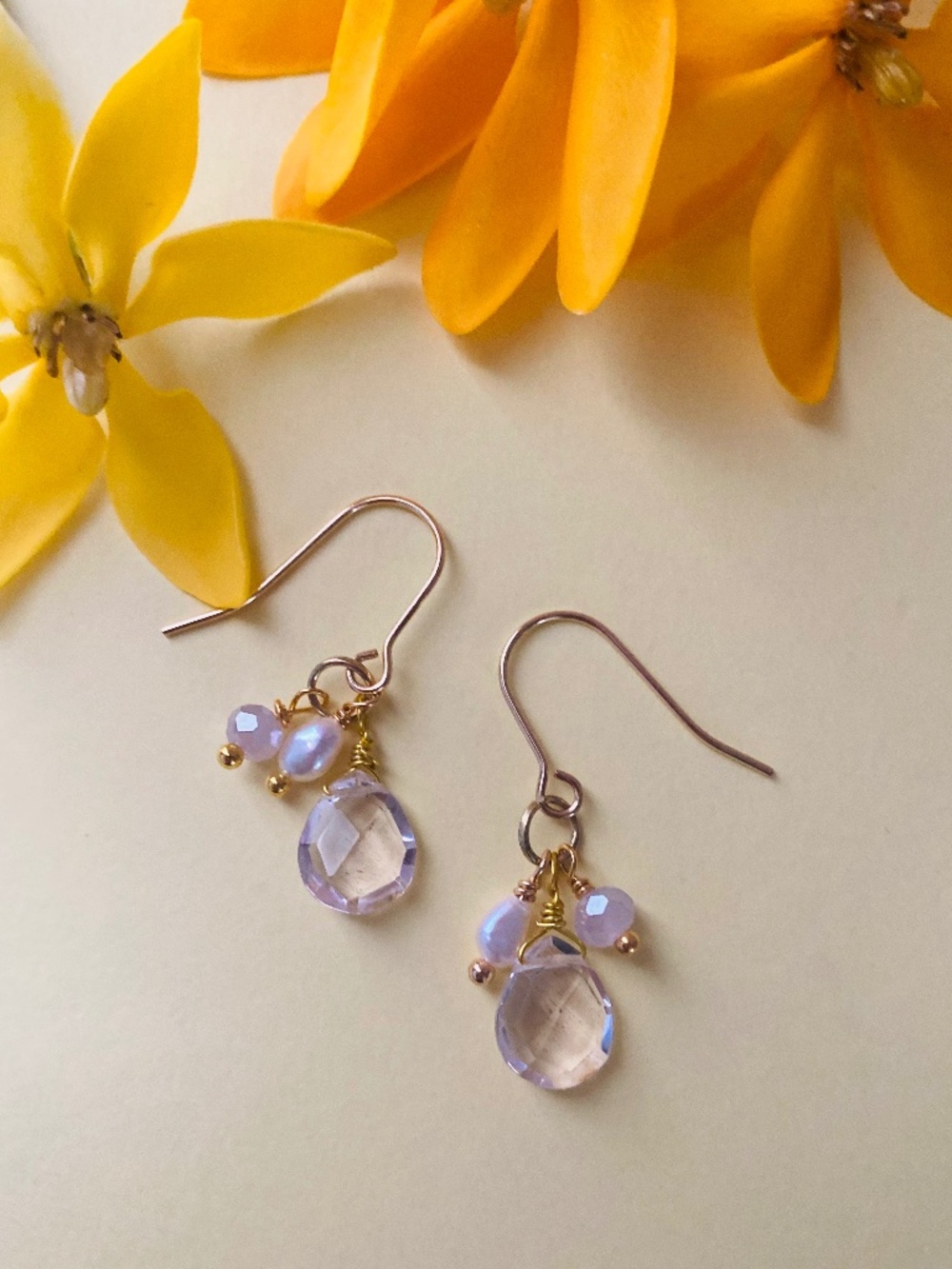Handmade Pink Sapphire Earrings
